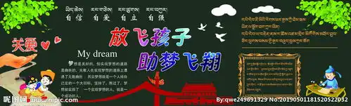 藏式儿童幼儿园黑板报图片