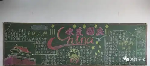 海泉学校请党放心,强国有我迎国庆主题板报