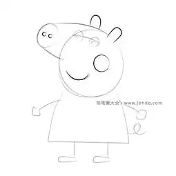 小猪佩奇之小猪克洛伊简笔画