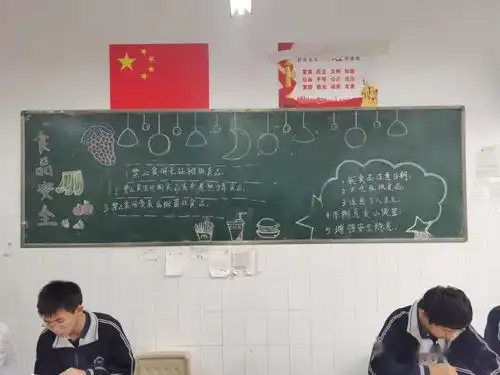 临清一中司务处结合团委高一年级开展校园饮食安全主题板报展览活动