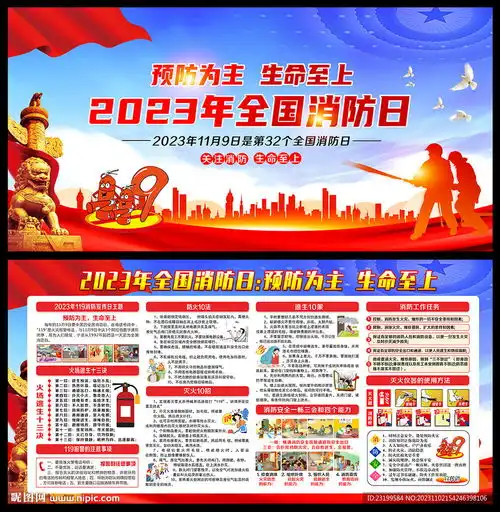 119消防日宣传栏设计图