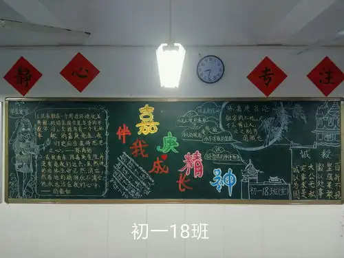 集美中学初中10月份嘉庚精神伴我成长主题黑板报评选结果
