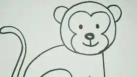 教大孩子画猴子,小孩子该还学不来