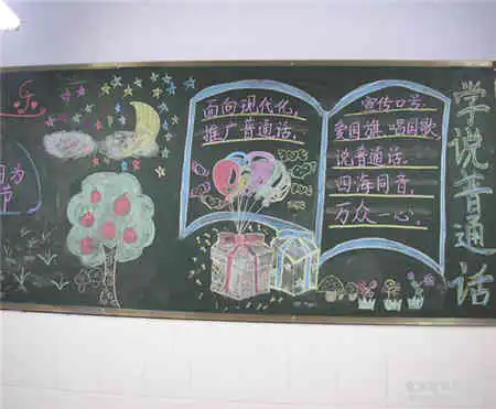 推广普通话黑板报写好规范字
