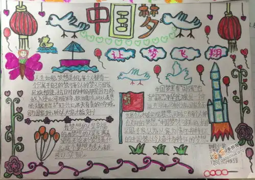 三年级中国梦手抄报图片
