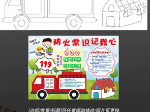 消防119黑白线条消防安全小报校园防火防灾安全教育手抄报图片素材psd模板下载78.39mb消防安全手抄报大全安全健康手抄报
