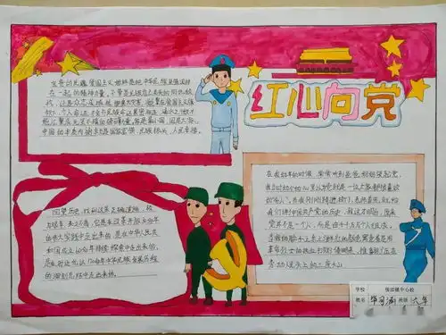 红色手抄报作品展览第十三期