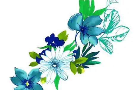 黑板报花边盛开的鲜花