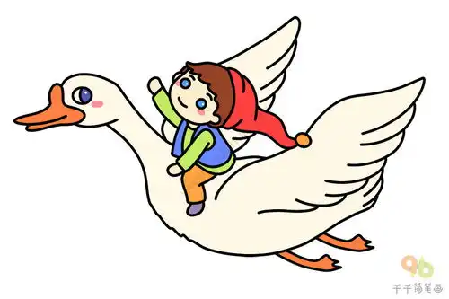 尼尔斯骑鹅旅行记尼尔斯简笔画教程