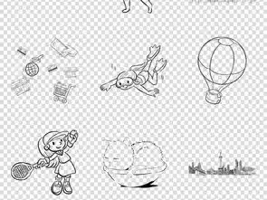 手绘插画儿童幼稚园卡通线稿简笔画png图片素材模板下载14.10mb其他大全花纹边框