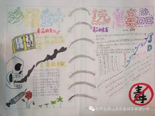 将军希望小学2018年秋禁毒教育手抄报竞赛学生优秀作品展