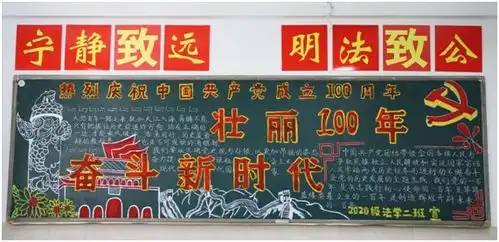 我校开展庆祝中国共产党成立100周年黑板报展评活动
