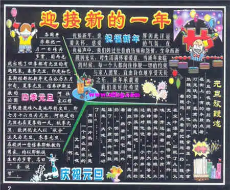 元旦黑板报终极鼠鼠之过元旦