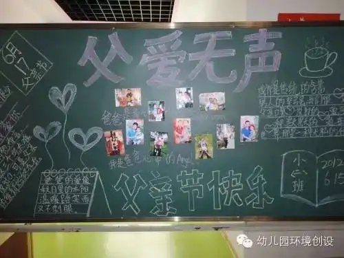 我爱爸爸幼儿园父亲节主题环创欣赏