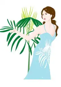 卡通美女矢量图