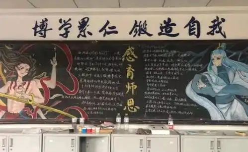 中学生顶配黑板报,艺术功底惊艳众人,班主任看了舍不得擦