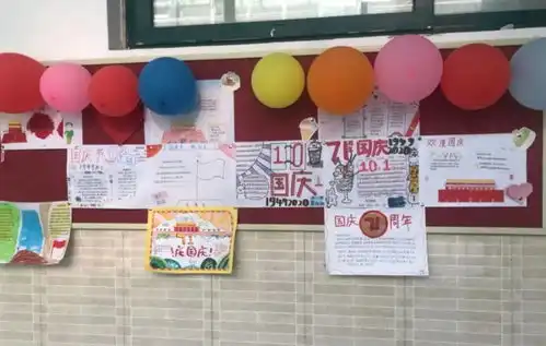 向祖国表白郑州107初级中学黑板报创意传递爱国情