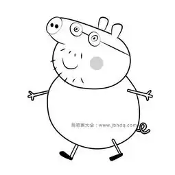 小猪佩奇之猪爸爸简笔画
