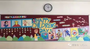 让墙壁说话用环境育人记宿苏外快乐童年过六一主题板报评比活动