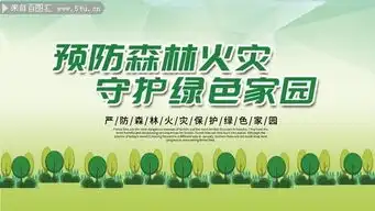 绿色简约森林防火宣传展板