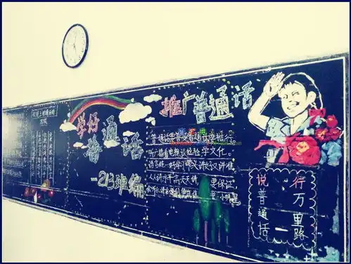 学好普通话推广普通话黑板报设计学好普通话推广普通话黑板报图片查字典板报网