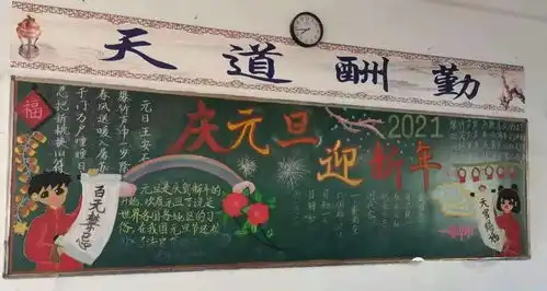 我校开展庆元旦迎新年黑板报展示活动