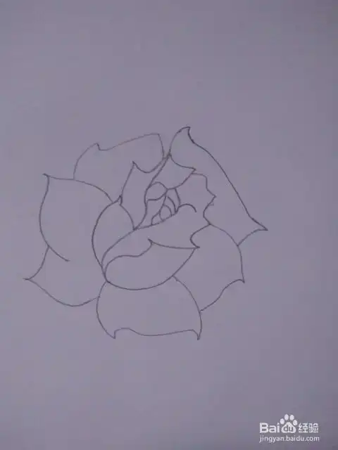 简笔画如何画一支玫瑰花