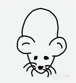 简笔画画准备偷吃的小老鼠