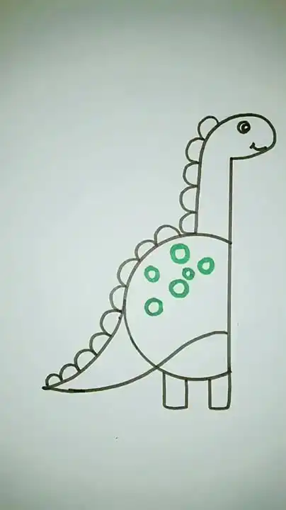 霸王龙简笔画凶猛儿童画的步骤大全好运宝贝