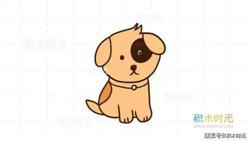 动物简笔画大全,画小狗简笔画,积木时光简笔画大全