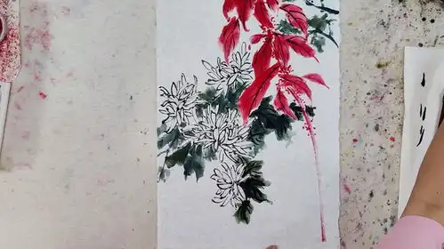 秋色斑斓菊花雁来红组合表现出秋天的美丽