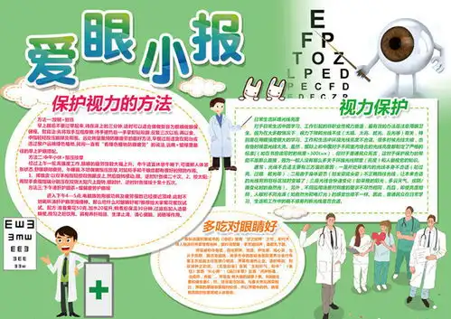 爱眼护眼小报卡通手抄报图片下载