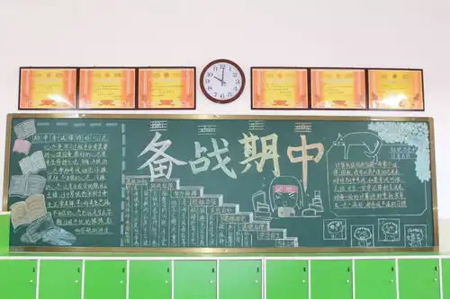 以笔为筏直抵梦想彼岸,以书为径笑傲碧海蓝天郑州市西一中学组织期中备考板报评比活动