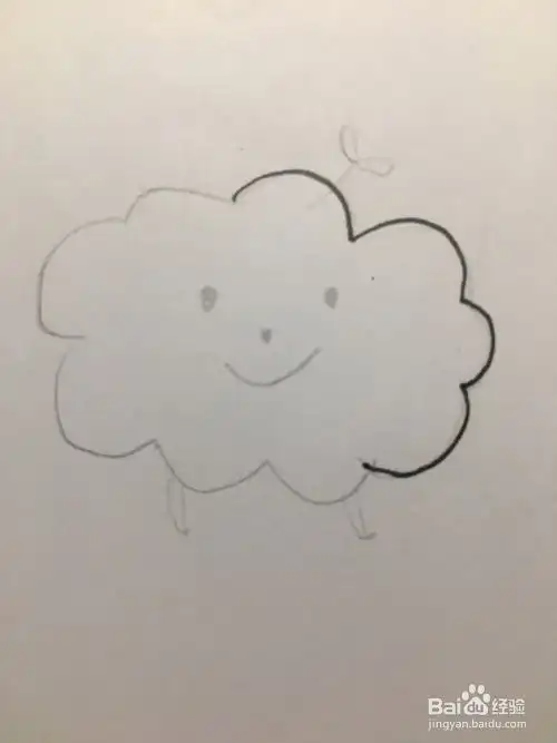 卡爱的卡通云简笔画卡通云的简单画法儿童画