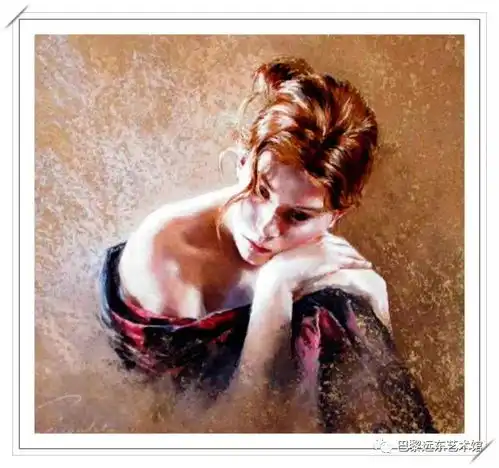 雷欧生动精到的色粉女性人物画
