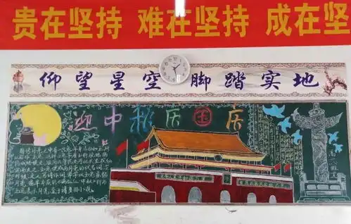我校开展迎中秋庆国庆主题黑板报评比活动