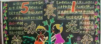 庆祝五一劳动节黑板报图片