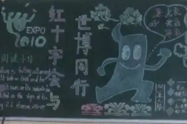 红十字会与世博同行板报图片