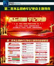 不忘初心牢记使命展板,不忘初心主题教育宣传栏与板报,百图汇素材网第3页