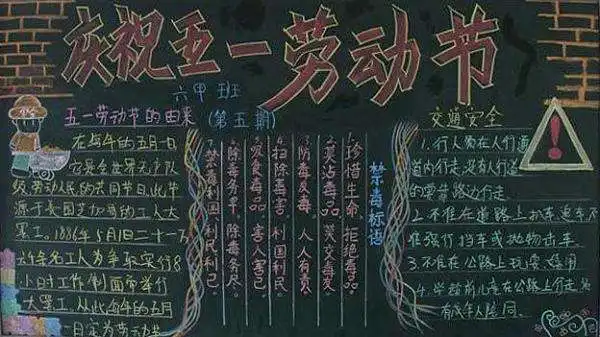 2020年五一节黑板报图片大全