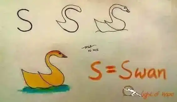 她把26个字母变成简笔画,孩子只玩一遍就记住了