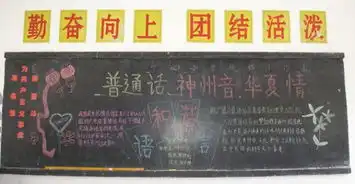 小学生普通话黑板报
