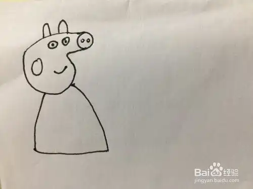 如何画小猪佩奇简笔画教程