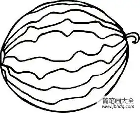 可爱的西瓜简笔画图片