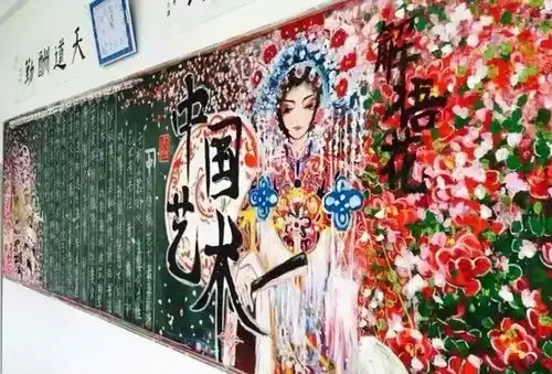 初中生黑板报走红,老师看后舍不得擦,网友灵魂画手