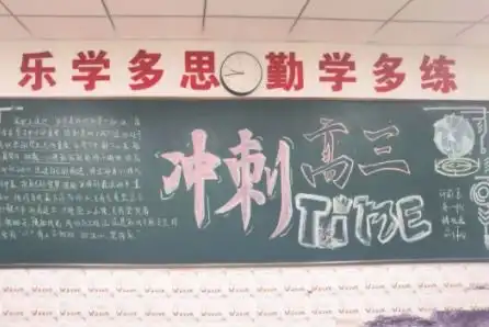 杭州新理想高中九月扬帆,决胜高三高三年级第一期主题板报