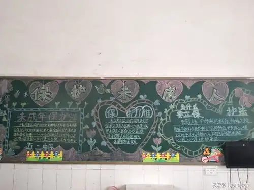 知法守法懂法龙车小学开展未成年人保护宣传教育黑板报比赛活动