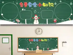 创意卡通冬季安全黑板报模板设计下载图片素材高清psd46.35mb寒暑假黑板报大全