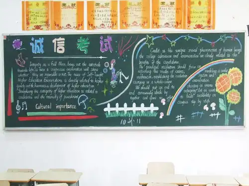 严谨治学诚信考试外国语学院举办诚信考试主题黑板报评比活动