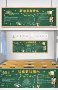我读书我快乐校园黑板报模板图片素材psd分层格式下载读书黑板报大全